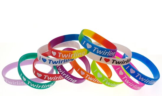 Bracelet en silicone I love Twirling