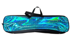 Batontas glitter turquoise met sterren groot