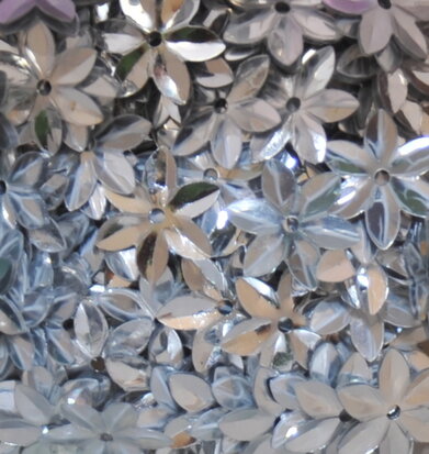 Flower sequins 12mm silver