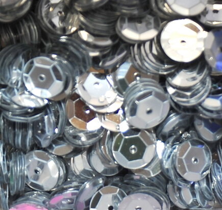 Sequins 8mm silver