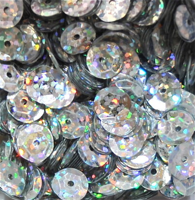 Laser sequins 8mm silver