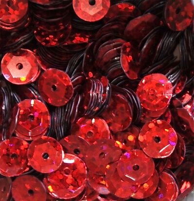 Laser sequins 8mm red