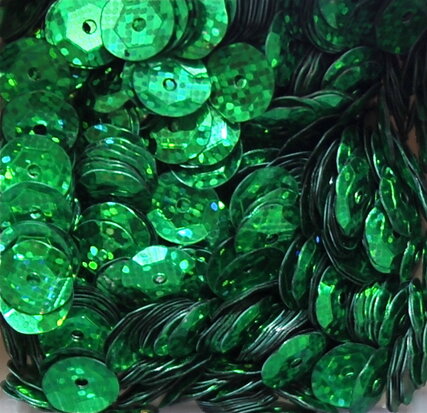 Laser sequins 8mm green