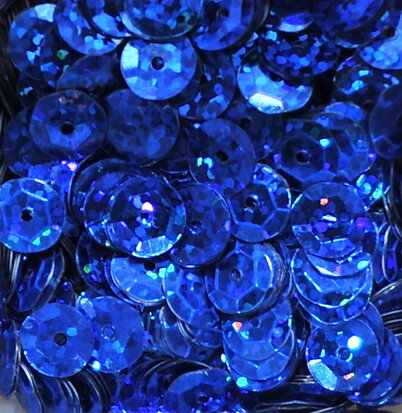 Laserpailletten 8mm blauw