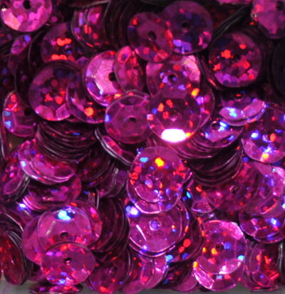 Laser sequins 8mm fuchsia