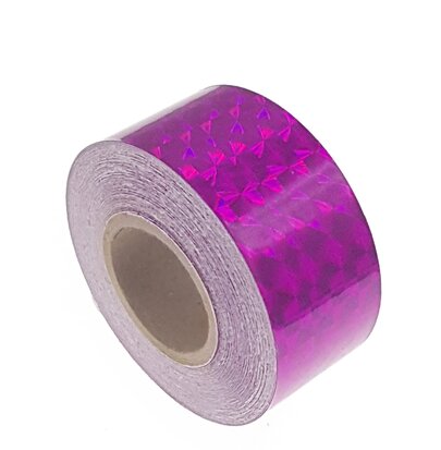 Hologram tape fuchsia 25mm