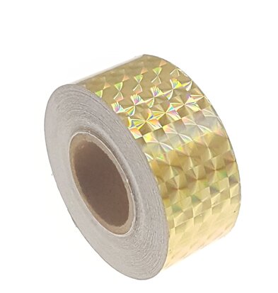 Hologram tape gold 25mm