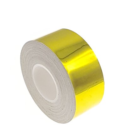 Metallic tape geel 25mm 