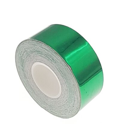 Metallic tape groen 25mm 