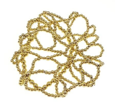 Bun net beads gold