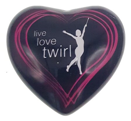 Magnet herz 42mm Live Love Twirl