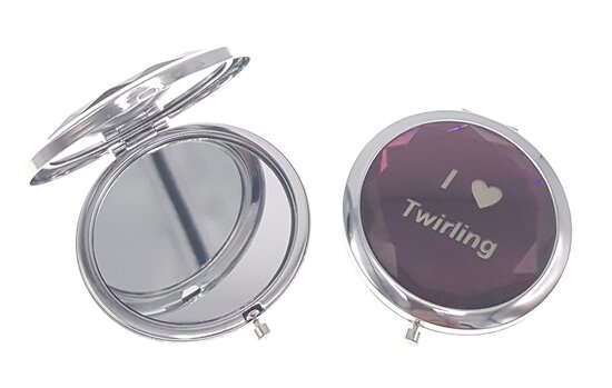 Makeup mirror I love Twirling purple