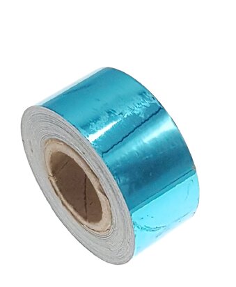 Metallic tape blauw 25mm 