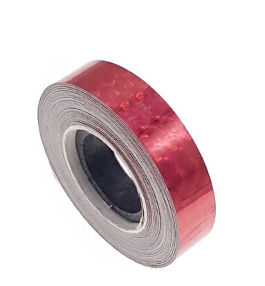 Ruban holographique rouge 12.5mm