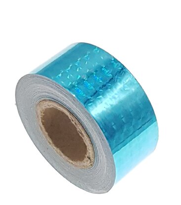 Hologram tape lichtblauw 25mm