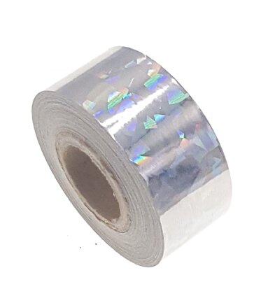 Cracked Ice tape zilver 25mm