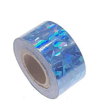 Ruban Cracked Ice Bleu 25mm