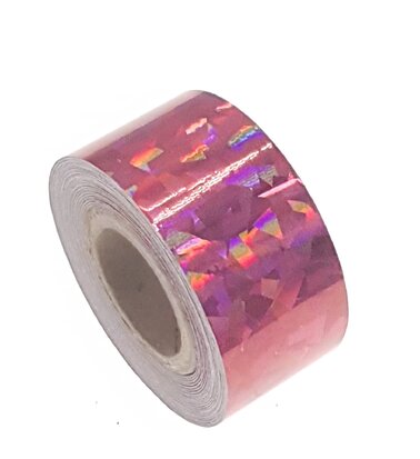 Ruban Cracked Ice Rouge 25mm