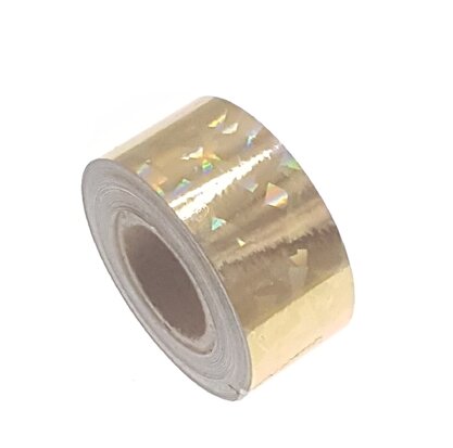 Cracked Ice tape goud 25mm