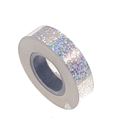 Ruban Paillettes argent 12.5mm