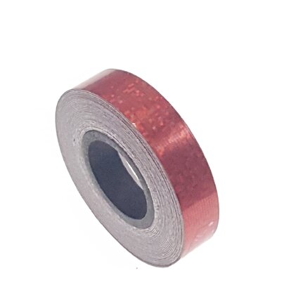 Pailletten tape rood 12.5mm