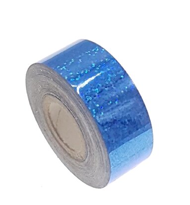 Pailletten tape blauw 25mm