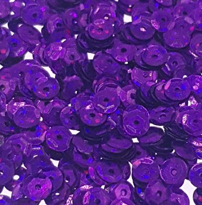 Laser sequins 5mm purple