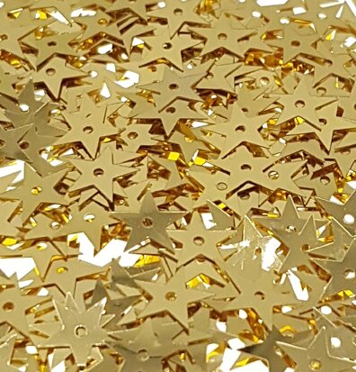 Ster pailletten 13mm goud