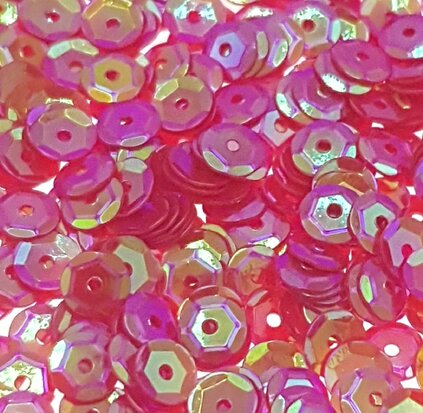 Pearlescent sequins 5mm red