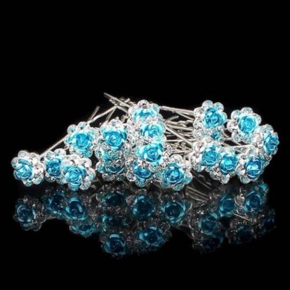 Hairpin Rose light blue