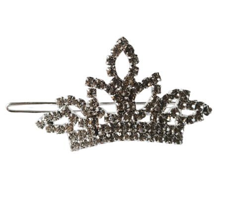 Barrette Couronne Strass 