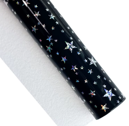 Batontas glitter zwart met sterren