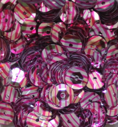 Sequins 8mm pink on silver 