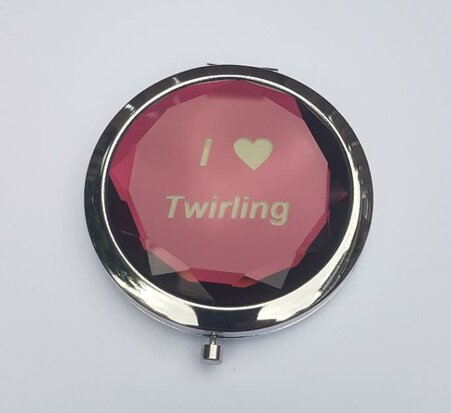 Makeup spiegel I love Twirling paars