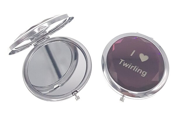 Makeup spiegel I love Twirling paars