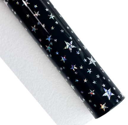Batontas glitter zwart met sterren