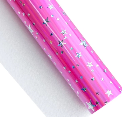 Batontas glitter roze met sterren