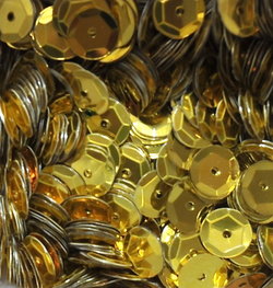 Pailletten 8mm geel Pailletten 8mm geel
