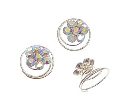 Haar spiraal strass bloem