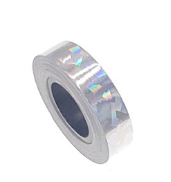Ruban Cracked Ice argent 12,5mm