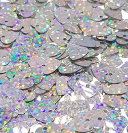 Heart laser sequins 10mm silver