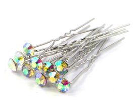 Épingles à cheveux avec une piece strass AB