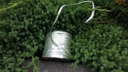 Ruban laser paillettes argent Ruban laser paillettes argent