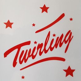 Sticker transparant Twirling Sticker transparant Twirling