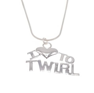 Ketting I love to twirl (Zilver)