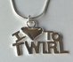 Ketting I love to twirl (Zilver)_